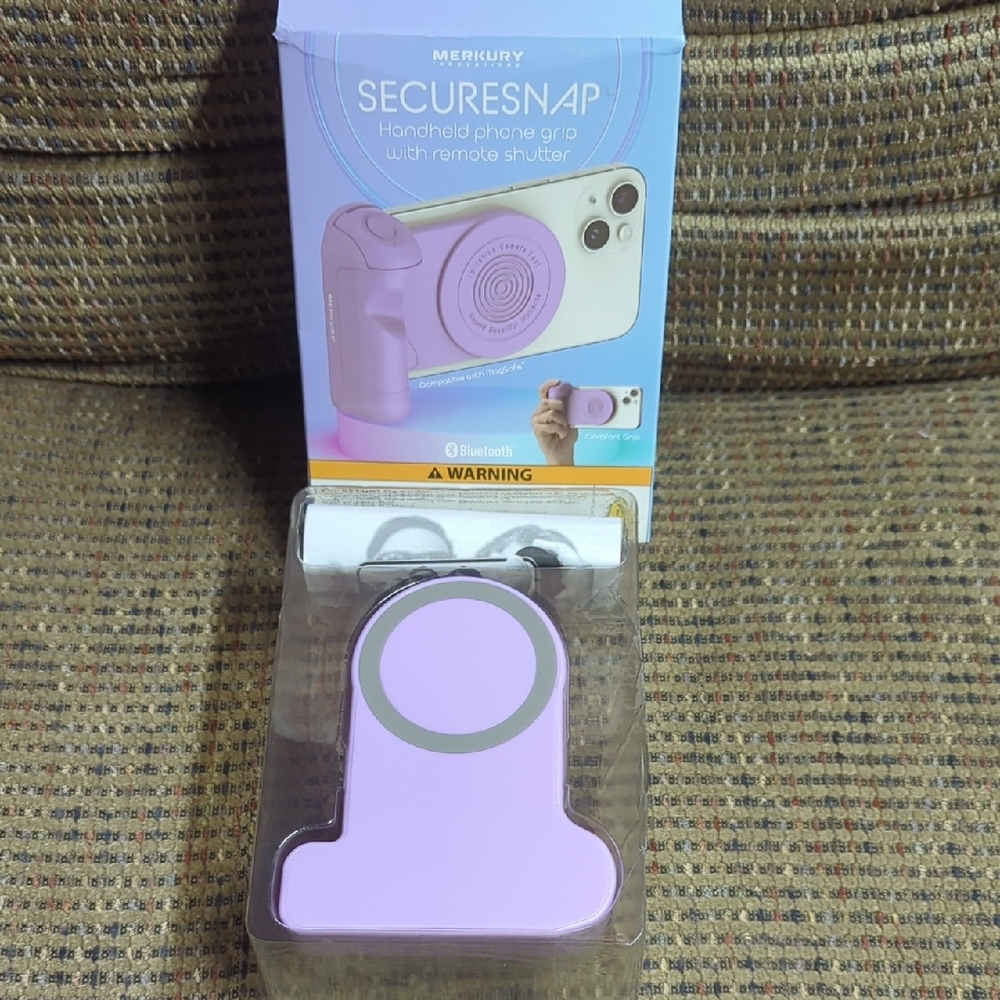 Merkury Securesnap Phone Grip with Remote Shutter - Purple
